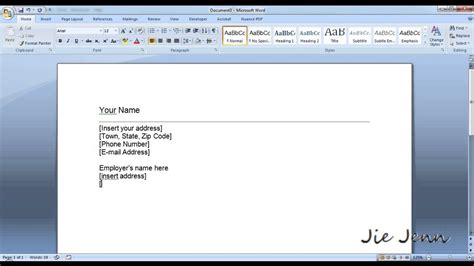 How To Create A Letter Template In Word 2016 Gambaran