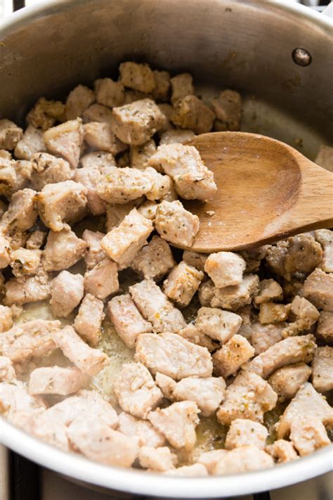 Place in a roasting pan on a rack with fresh rosemary sprigs and bake until internal temperature registers 155º, about 1hour 25 minutes. Roasted Garlic and Herb Penne Pasta with Pork - Easy Peasy Meals