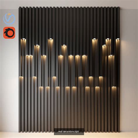 2 Wall Decorative Light 3d Model Collection Feature Wall Design