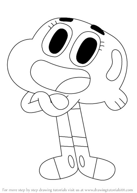How To Draw Darwin Watterson From The Amazing World Of Gumball