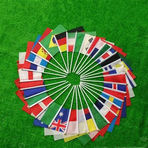 2018 World Football Top 32 National Team Flags All Countries Mini