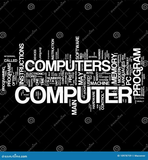 Computer Word Collage Stock Illustration Illustration Of Design 10978759