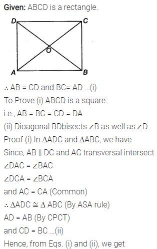 Abcd Is A Rectangle In Which Diagonal Ac Bisects A As Well As C Cbse Class Maths Learn
