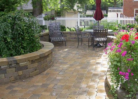 The brick rim basically will enclose the two colors of the new terrace to a uniform solid image. brick pavers patio mi — Landscaping Services, MI