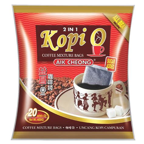 13% bundle of 2 aik cheong it's granola berries granola mixed fruits 50g and nuts 50g. Aik Cheong Kopi O with Sugar