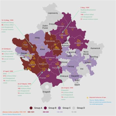 Map Of Sexual Violence And Massacres Kosovo 1999 Download Scientific