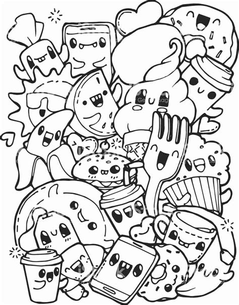 Search images from huge database containing over 620,000 coloring pages. Cute Kawaii Food Coloring Pages at GetColorings.com | Free ...