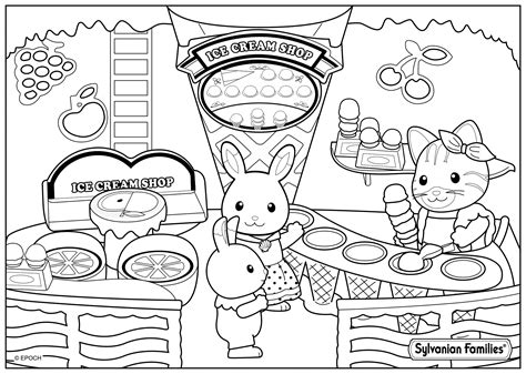 Various coloring pages for kids, and for all who are interested in coloring pages, can get amazing pictures easily through this portal. Ice Cream Shop Coloring Page at GetColorings.com | Free ...