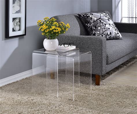 Acrylic Nesting Tables Set Of 2