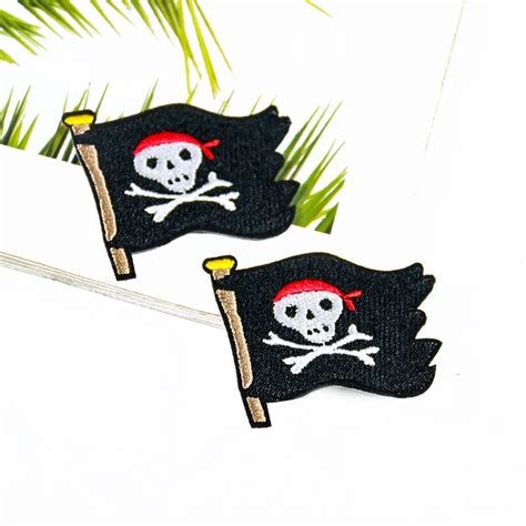 Free And Fast Shipping Jolly Roger Flag Iron On Patch Embroidery Pirates