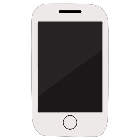 スマートフォン携帯電話（白・ホワイト）のイラスト 商用フリー無料のイラスト素材なら「イラストマンション」