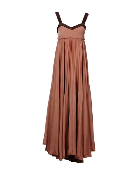 Pinko Long Dress In Pink Skin Color Lyst