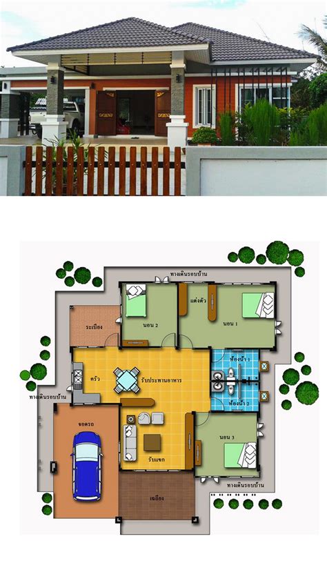 Three bedroom house plans are popular for a reason! 3 Bedrooms House Design Plan 15X20M - House Plans 3D