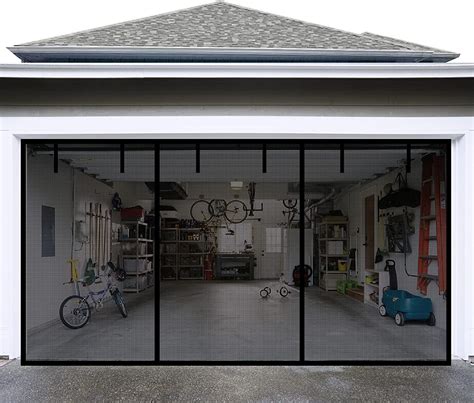 Garage Door Screen For 2 Car Garage Sunmoxia 16x7ft Fiberglass Mesh