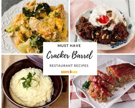 Cracker barrel is known for its homestyle, country cooking — which is not exactly known for being healthy. 11 Must Have Cracker Barrel Restaurant Recipes | RecipeLion.com