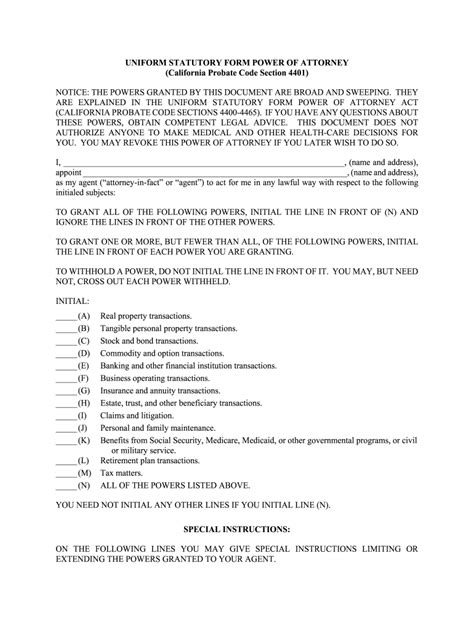 California Probate Code 4401 2020 2024 Form Fill Out And Sign