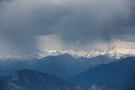 Storm Clouds Over The Dolomites Stock Image Image Of Green Pure