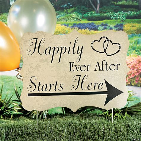 Happily Ever After Starts Here Yard Sign Discontinued