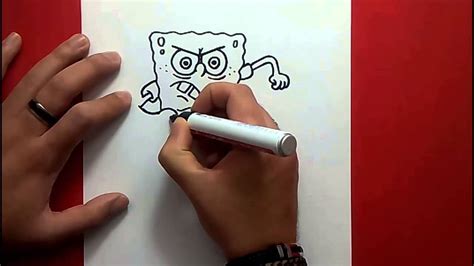 Como Dibujar A Bob Esponja Paso A Paso 2 Bob Esponja How To Draw