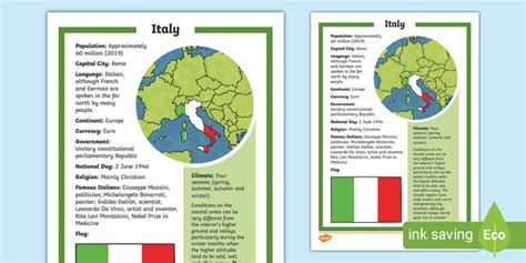 Geographical Features Of Italy Geography Resources