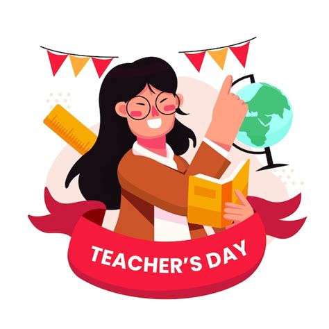 Illustration De La Journée Mondiale Des Enseignants Vecteur Gratuite