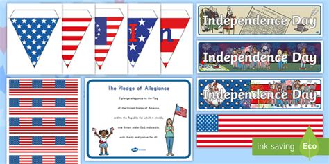independence day bulletin board pack teacher made twinkl