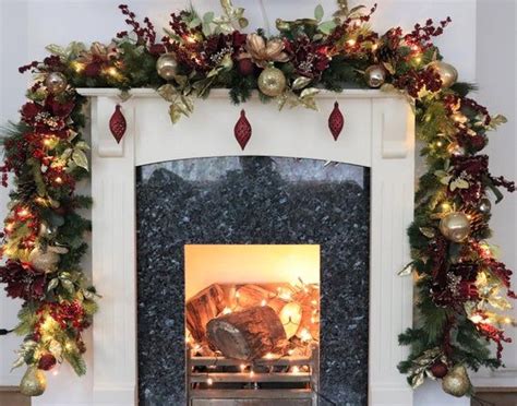 Berry, wooden, holiday garland & more. Luxury Christmas Garland Artificial Garland Staircase ...