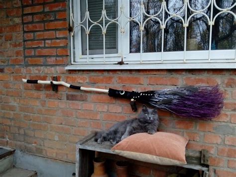 Witchs Broom Halloween Broom Porch Decor Jumping