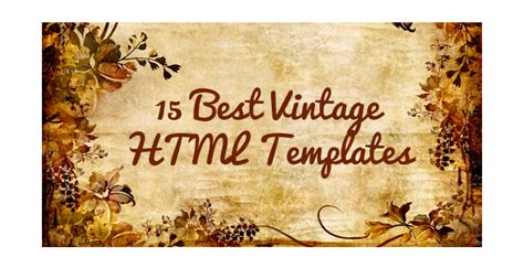 15 Best Vintage Style Html Templates To Buy Or Get For Free Gt3 Themes
