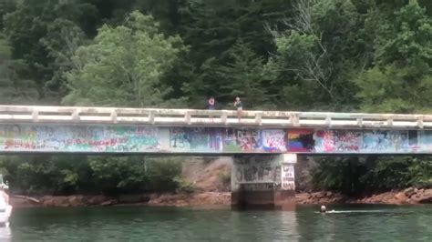 Jumping Off Of The Jumping Bridge In Lake Norris Tennessee Youtube