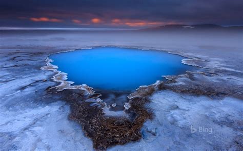 Islande Hveravellir Plateau De Printemps Chaud 2017 Bing Fonds Décran