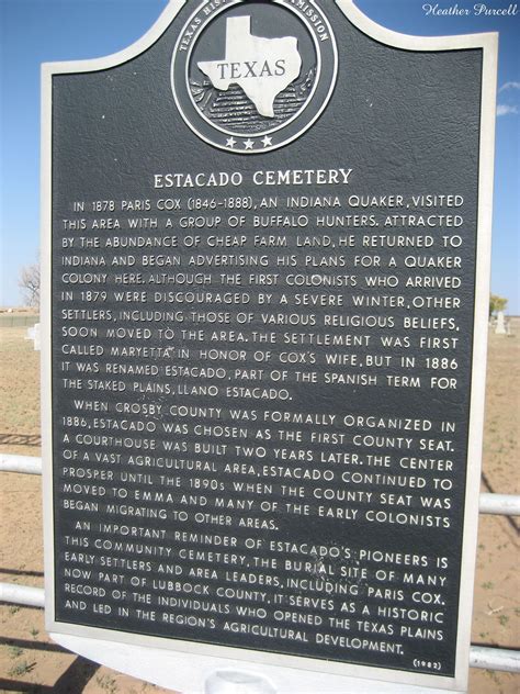 Estacado Cemetery Marker Lubbock County Lubbock Lubbock Texas Texas