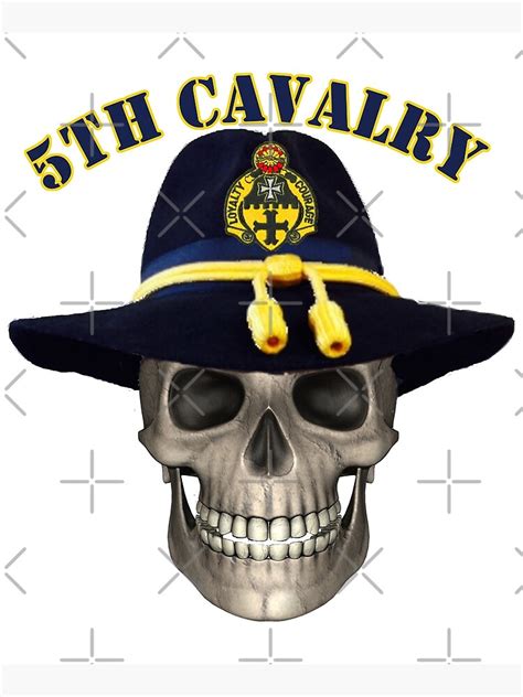 5th Cavalry Regiment Army Unit Of Fifth Cavalry Mounted Print For