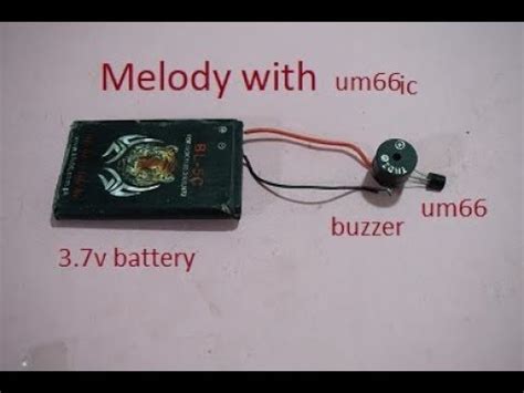 The following circuit generates a melody using um66. Melody Genrator With UM66 IC - YouTube