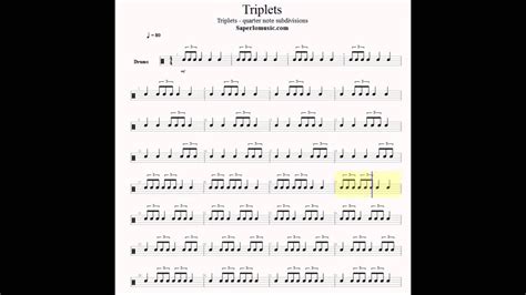 Triplets Eighth Note Subdivision For Snare Drum Youtube