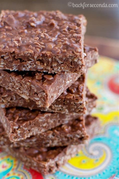 3/4 c butter 1/3 c packed brown sugar 1/3 c peanut butter 2 1/3 c. BEST No Bake Chocolate Oatmeal Bars - Back for Seconds