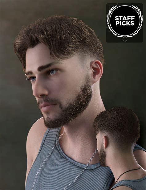 Nathan Fade Haircut And Beard For Genesis 8 Male Daz 3d