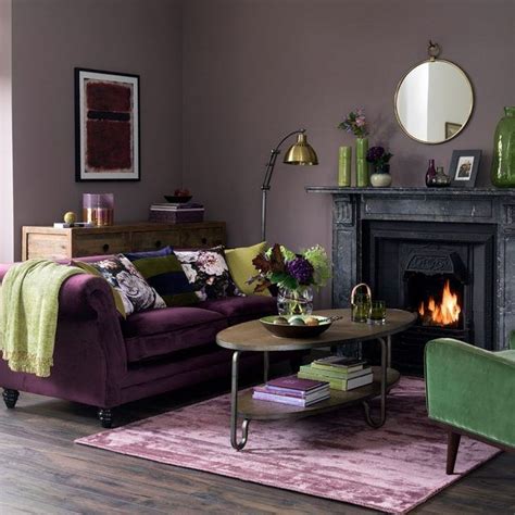 30+ Deep Purple Living Room Set - DECOOMO
