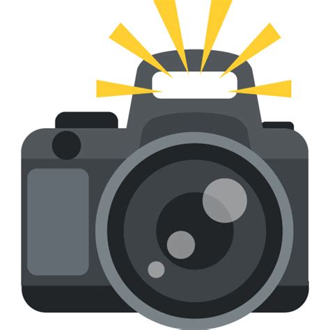 Camera With Flash Emoji for Facebook, Email & SMS | ID#: 1855 | Emoji.co.uk png image