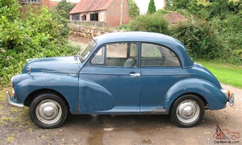 Classic Motor Car Morris Minor 1000 Saloon Restoration Project Blue