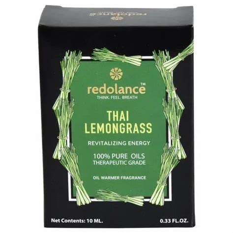 Redolance 100 Pure Natural Thai Lemongrass Essential Oil 10ml Lbh25x25x8 Cm For Diffuser