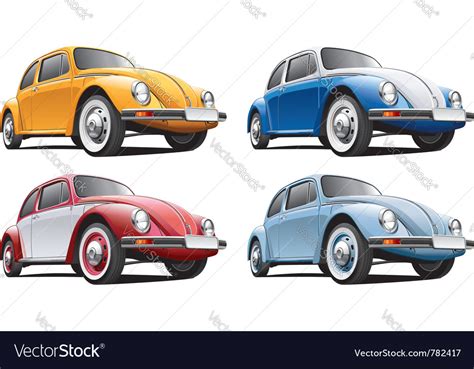 Vintage Classic Vw Beetle Royalty Free Vector Image
