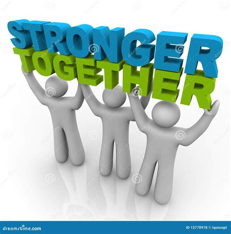 Stronger Together Lifting The Words Royalty Free Stock Photos Image