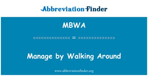 Mbwa Definición Administrar Por Caminando Manage By Walking Around