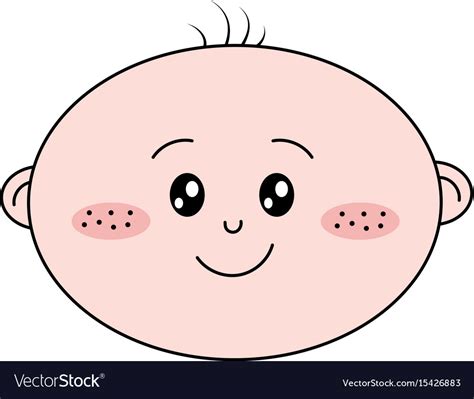 Cute Baby Boy Face With Expression Royalty Free Vector Image