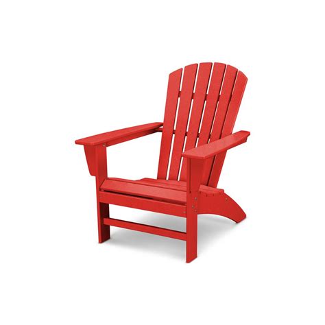 Polywood classic adirondack adirondack chair, white. POLYWOOD Grant Park Traditional Curveback Sunset Red ...