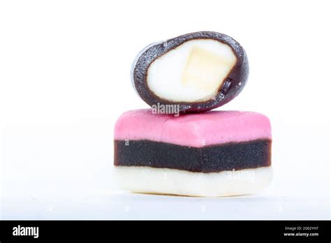Traditional English Liquorice Isolated On A White Background Stock