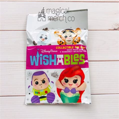 New Disney Parks Wishable Wishables Pins Sealed Mystery Bag Pack Of 5