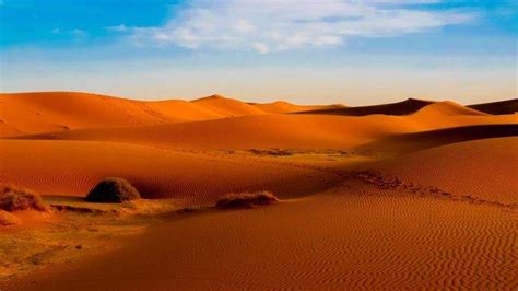 Desert Nature Landscape Dune Sand Sahara Morocco Orange