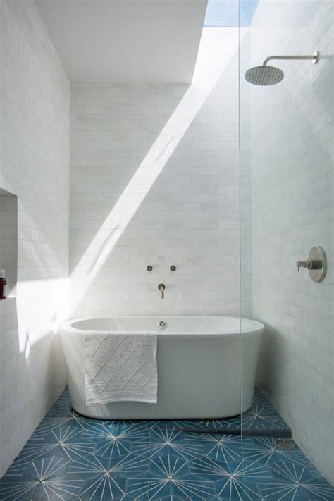 These are advantages as these tiles don't put too much weight pressure on walls and they are also easy to work we also sell many types of smaller size ceramic wall tiles in many colour variations. 36 blue and white bathroom floor tile ideas and pictures 2019